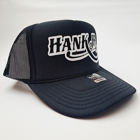 Hank Williams Jr. Bocephus Foam Trucker Mesh Snapback Cap Hat Black new - Picture 3 of 4